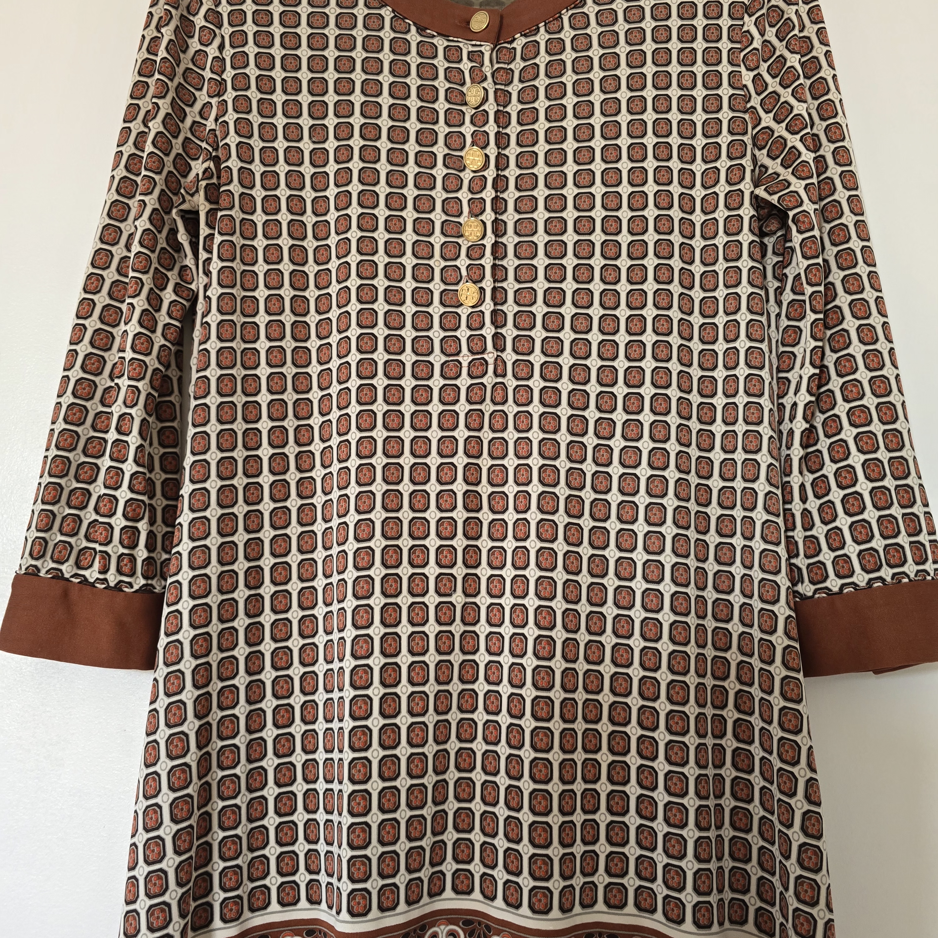 Geometric Patterned Tunic Top